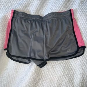 Grey & Pink Sports Shorts